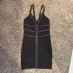 BEBE Little Black Shimmery Dress